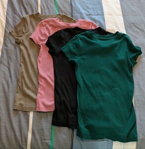 A New Day Ribbed Crew Neck Shirts Bundle Of 4 - Small